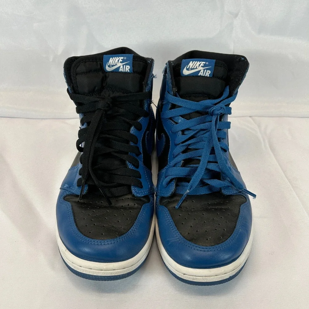 Jordan 1 Retro High OG Dark Marina Blue Black White 555088-404 Mens 9.5